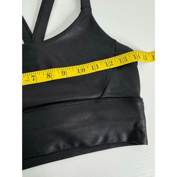 Soul By SoulCycle Womens Faux Leather Black Spots Bra Size Small - Picture 3 of 8
